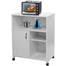 Hti-Living Küchenschrank auf Rollen 60 x 80 x 40 cm Weiß