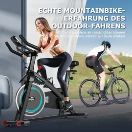 advamsoler Heimtrainer Fahrrad blau