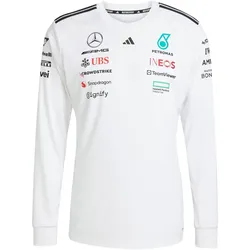 adidas Mercedes-AMG Petronas Formel 1 Team Fahrer Langarmshirt Herren JX5801 - white/black 3XL