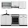 Vicco Küchenzeile R-Line 200 cm Weiß Landhaus/Anthrazit