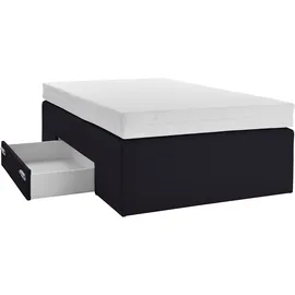 Westfalia Schlafkomfort Boxspringbett 120 x 200 cm Schwarz