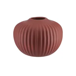 Vase   ¦ rot ¦ Steinzeug ¦ Maße (cm): H: 11  Ø: 15