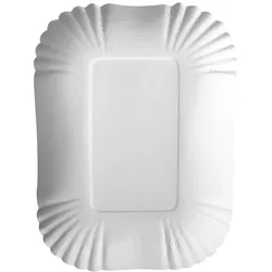 Schale eckig, Pappe pure weiß - 13,0x17,5x3,0cm (500 Stk.)