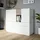 Forte Highboard Lewisville 119,7 x 111,2 x 41 cm Grau / Weiß