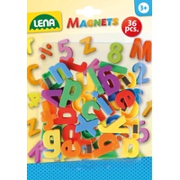 Lena 65746 Magnet Kleinbuchstaben, ca. 3 cm, 36 Stück, Multicolor, One Size