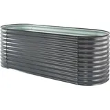 Floraworld Hochbeet Silo oval 240 x 80 x 82 cm Anthrazit