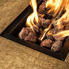 Teamson Home Lavasteine für Propangas-feuerstellen, Natürliche Feuersteine, sicher für Garten im Freien Gas-feuerstellen, Braun - Braun