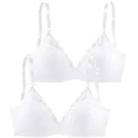 PETITE FLEUR Bralette-BH Damen 2x weiß Gr.70C