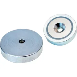 Beloh Neodym Magnet Flachgreifer mit Durchgangsbohrung und Ansenkung 20 x 6,0mm