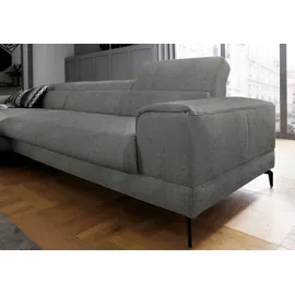 W.Schillig Eckcouch Polyester 3-Sitzer Grau