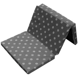 bambini Kinder - Reisebettmatratze Dots grau 120 x 60 cm mit 5 cm Komforthöhe