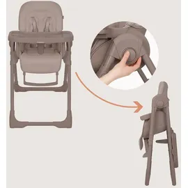 lionelo Linn Plus Hochstuhl Baby 2 in 1 bis 15 kg, Kinderhochstuhl mit Liegefunktion ab Geburt, Klappbar, Rollen, Einhandverstellung, 6 Hoehenstufen, 3 Rueckenlehnenpositionen, Spuelmaschinentablett