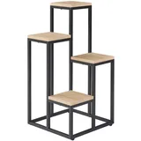 [en.casa] Blumentreppe Ameland 60 x 30 cm Schwarz