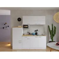 Respekta Küchenzeile Malia 210 cm Weiß