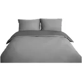 COFI 1453 Microfaser Wende-Bettwäsche mit Reißverschluss, für Einzel- und Doppelbett 200 x 220 cm + 2x 80 x 80 cm