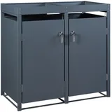 [en.casa] Mülltonnenbox Valkeakoski 110x115x62cm Anthrazit
