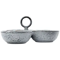 House Doctor - Rustic Servierschalen, grau / blau
