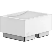 GESSI Rettangolo Accessoires Seifenhalter Standversion, Schale weiß, 20825031, Farbe: Chrom