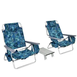 Costway Campingstuhl Set Blau/Grün