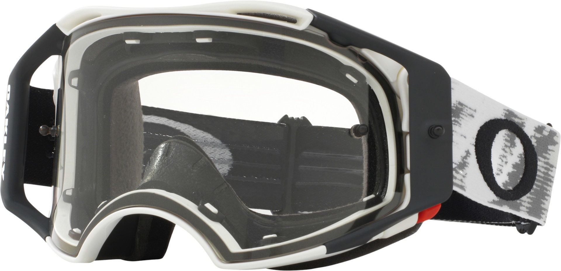 Oakley Airbrake Matte White Speed RR Motocross Bril, zwart-wit, Eén maat