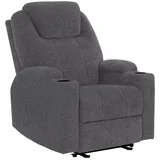 M MCombo Relaxsessel M MCombo Chenille 92 x 109 x 97 cm Grau elektrisch mit Liegefunktion und Vibration