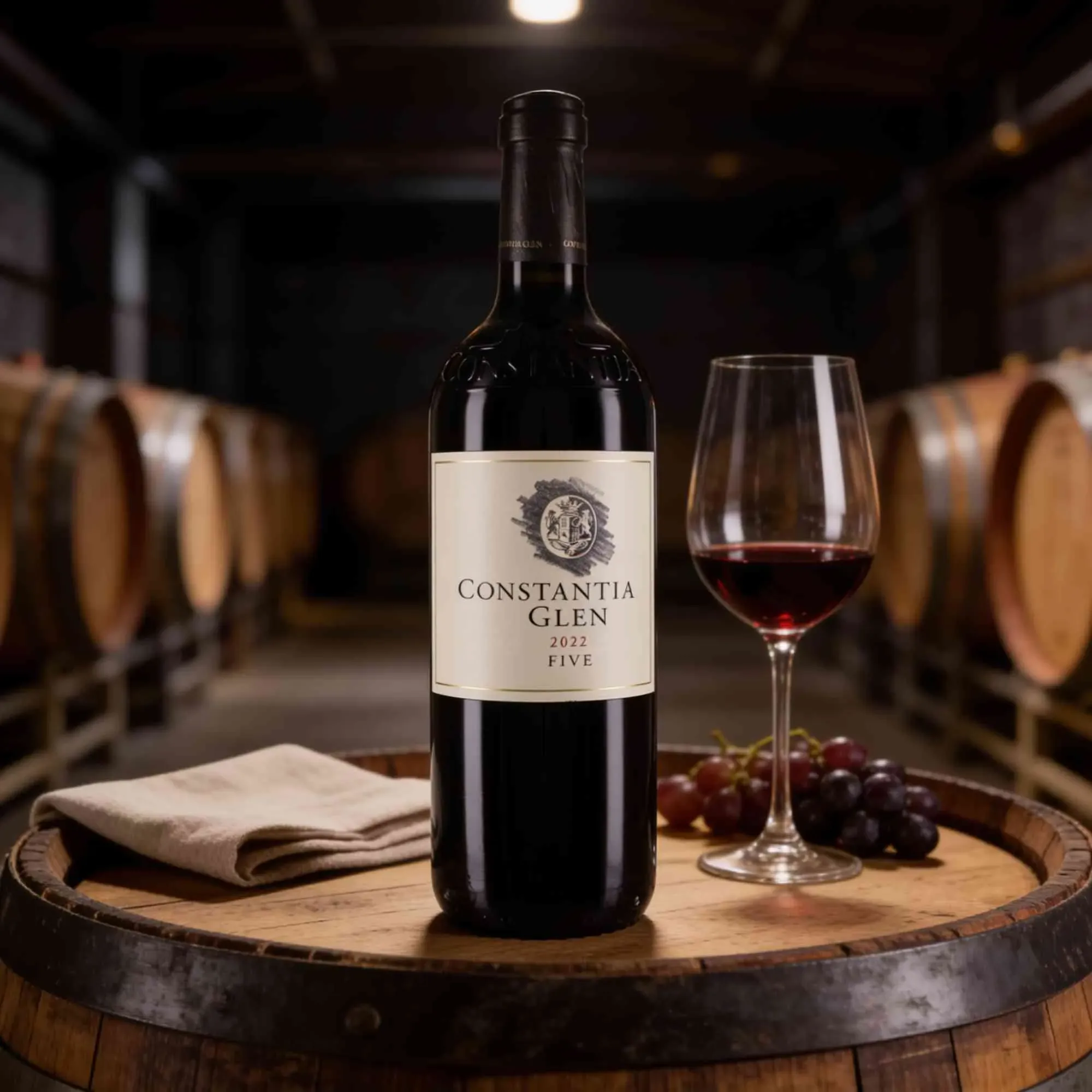 Constantia Glen 2022 Constantia Glen Five 2022 Cabernet Franc,Cabernet Sauvignon,Malbec,Merlot,Petite Verdot Südafrika