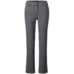 Stretch-Jeans GOLDNER "Kurzgröße Edel geschmückte Jeanshose Carla", Damen, Gr. 23, K-Gr, schwarz, Obermaterial: 83% Baumwolle CO. 16% Polyester PES. 1% Elasthan EL., Jeans