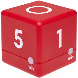 TFA Digitaler Cube Timer Kurzzeitmesser 6 x 6 x 6 cm rot