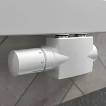 HSK Universal Ventilhahnblock mit Thermostatkopf Weiß