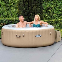 Whirlpool Rund 196x71cm Spa Heizung Massage Aufblasbar In-Outdoor Pool INTEX