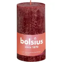 Bolsius Rustik-Kerze 20 cm Ø 10 cm Samtrot