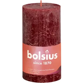 Bolsius Rustik-Kerze 20 cm Ø 10 cm Samtrot