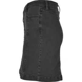 URBAN CLASSICS Organic Stretch Button Denim Jeansrock Black Washed 32