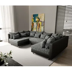 DELIFE Wohnlandschaft Clovis Schwarz Modularsofa Modulsystem, Design Wohnlandschaften, Couch Loft, Modulsofa, modular