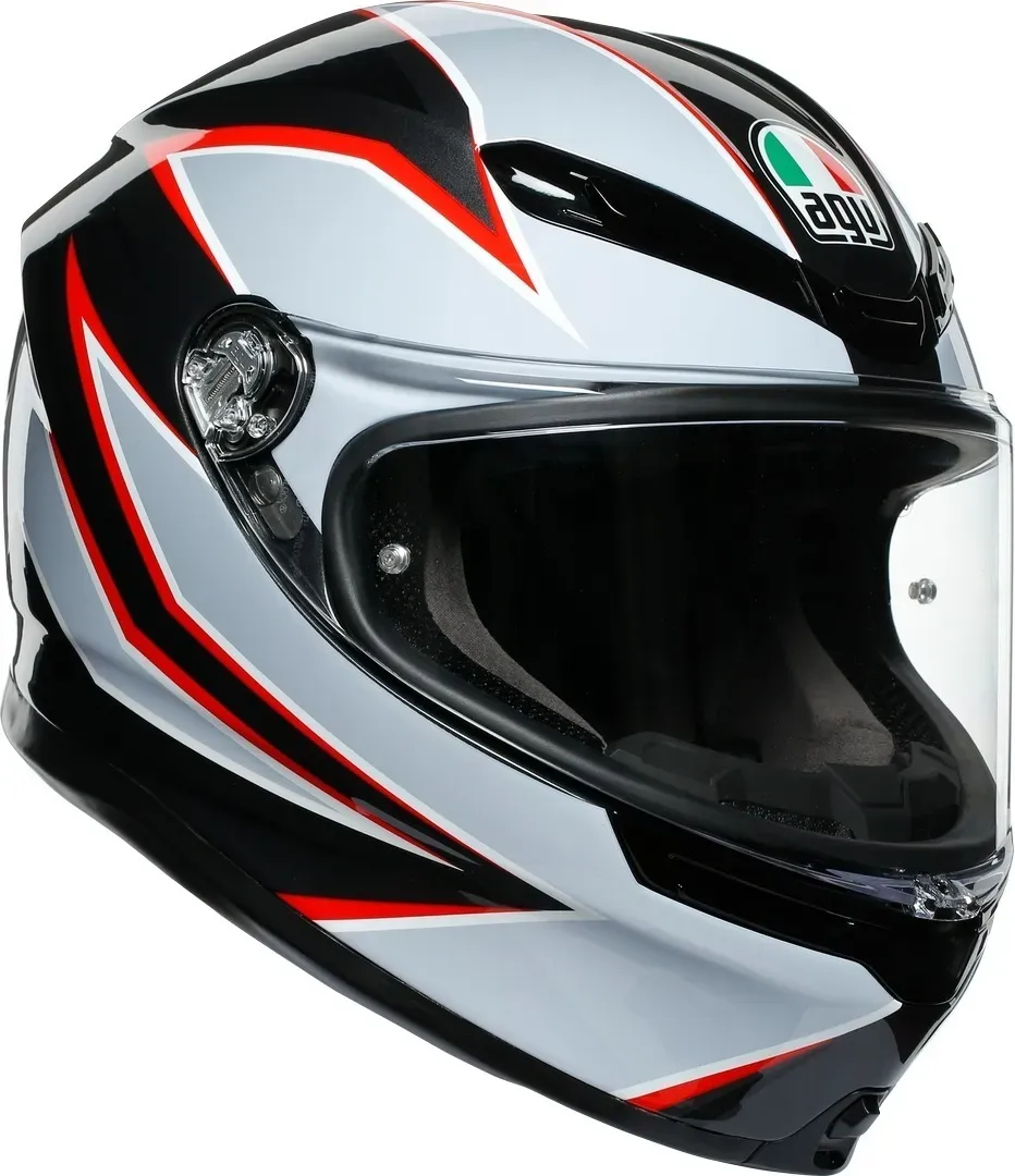 AGV K-6 Flash Helm, schwarz-grau, Größe 2XL für Männer