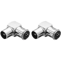 Conecto Antennen-Adapter, 90° Winkel-Adapter, IEC-Stecker auf IEC-Buchse, Adapter zum