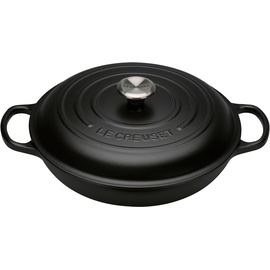 Le Creuset Signature Gourmet-Profitopf mit schwarzer Innenemaille 30 cm schwarz