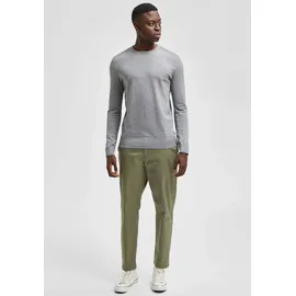 Selected Herren Rundhals Pullover SLHBERG CREW NECK B Grau 16074682 M