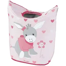 Sterntaler Wäschekorb Emmi Girl Wäschefresser, Rosa/Grau, 71 x 58 cm