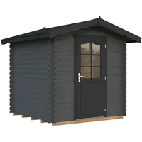 Palmako Gartenhaus Vivian 3,8 m2 - 28 mm dunkelgrau/anthrazit