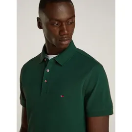 Tommy Hilfiger Poloshirt TOMMY HILFIGER "1985 SLIM POLO", Herren, Gr. XXL, grün (ornamental grün), Piquu00e9, Obermaterial: 96% Baumwolle, 4% Elasthan, Basic, slim fit, Kurzarm eingesetzt Bündchen, Shirts, aus leicht strukturiertem Piqué-Material