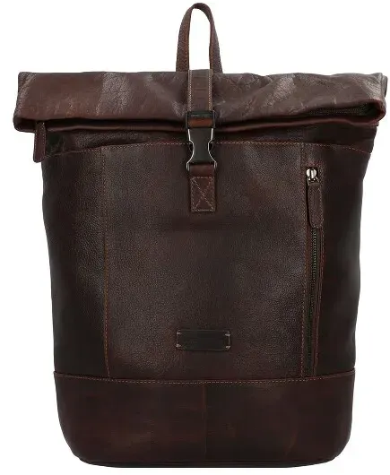 Jack Kinsky Porto Daypack Leder 43 cm Laptopfach  braun