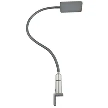 Kalb Material Für Möbel kalb LED Bettleuchte 4W Dimmbar Warmweiß Leseleuchte Flexibler Schwanenhals 1er Set silbergrau