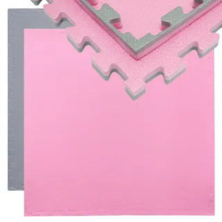 Eyepower Puzzlematte Pink Kunststoff, 90x90 cm, Teppiche - 20mm Bodenschutz-Matte