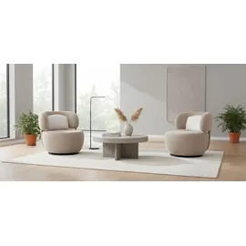 xlmoebel Elegantes beige Holz-Textil Bett mit Matratze für modernes