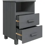 vidaXL Nachtschrank Hamar 40 x 35 x 62 cm Dunkelgrau
