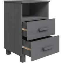 vidaXL Nachtschrank Hamar 40 x 35 x 62 cm Dunkelgrau