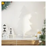 vidaXL Weihnachtsbaum zum Schmücken Weiß 80 cm Massivholz Kiefer