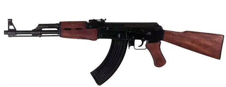 Deko AK 47W Kalaschnikow aus Metall und Holz
