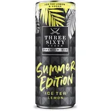 THREE SIXTY VODKA & Ice Tea Lemon , PREMIX 12 x 330ml , Vorgemixter Longdrink in der Dose "to-go" , Vodka & Ice Tea Lemon